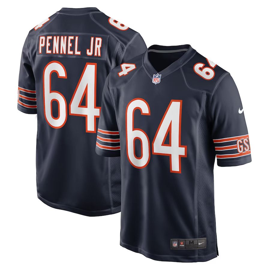 Men Chicago Bears 64 Mike Pennel Jr. Nike Navy Game Player NFL Jersey